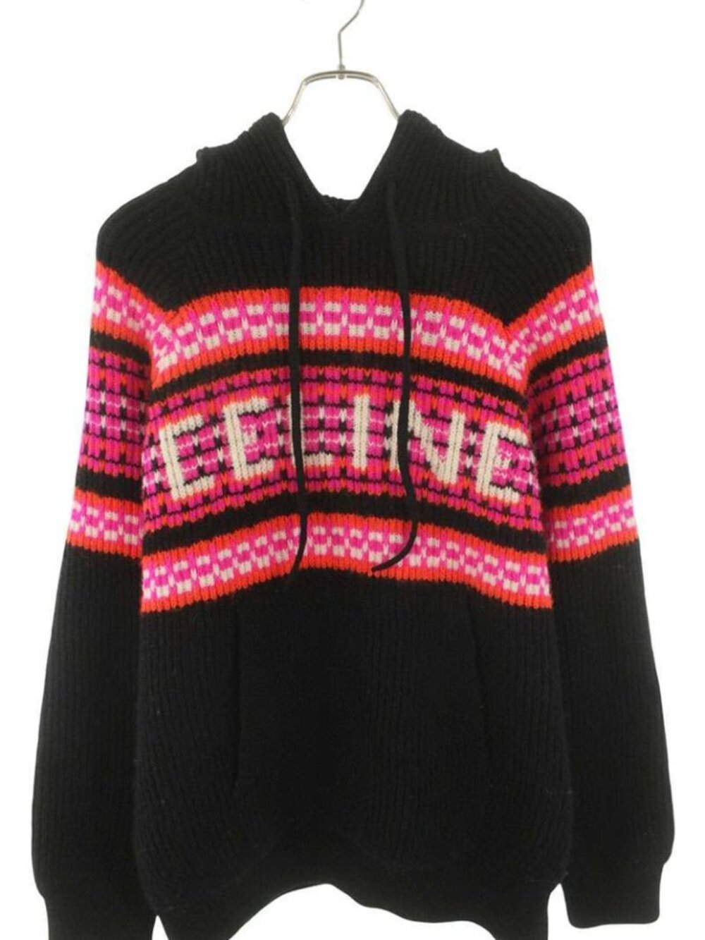Celine Logo Knit Hoodie